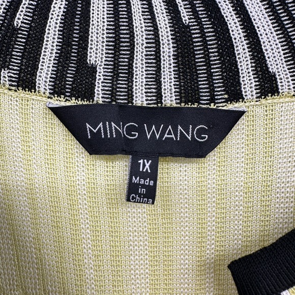 Ming Wang Cardigan Sweater Jacket Size 1X Stretch Knit Open Front Half Sleeve - Picture 9 of 12